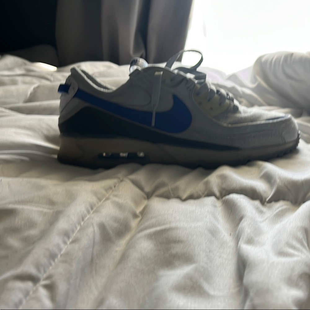 Nike Men's Gray and Blue Air Max 95